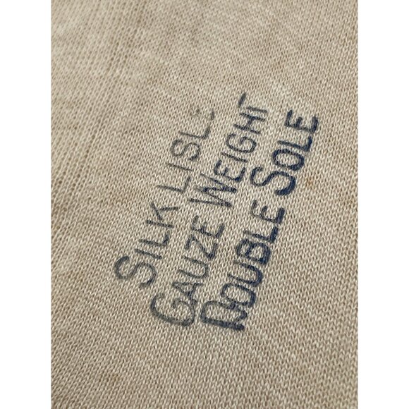 Vintage Silk Gauze Weight Stockings Cross Stitch & Double Sole Stops Victorian - Picture 3 of 10